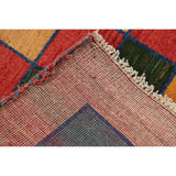 Gabbeh Checked Hand Knotted Wool Oriental Persian Area Rug - 5'0" x 3'7"