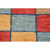 Gabbeh Checked Hand Knotted Wool Oriental Persian Area Rug - 5'0" x 3'7"