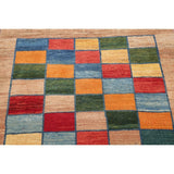 Gabbeh Checked Hand Knotted Wool Oriental Persian Area Rug - 5'0" x 3'7"