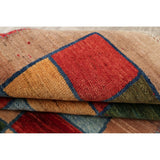 Gabbeh Checked Hand Knotted Wool Oriental Persian Area Rug - 5'0" x 3'7"