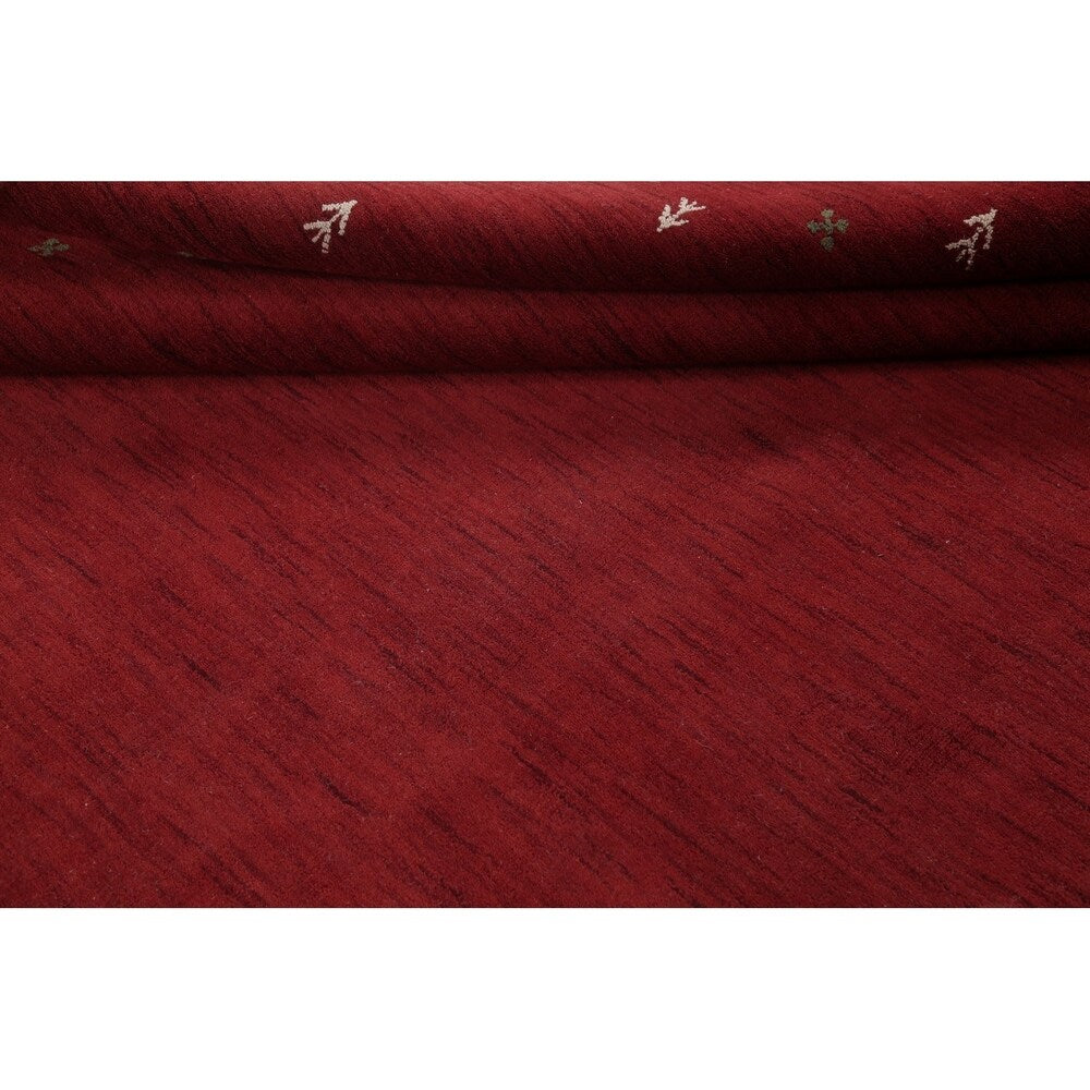 Gabbeh Contemporary Abstract Hand-Knotted Wool Indian Area Rug - 11'6" x 8'5"