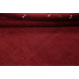 Gabbeh Contemporary Abstract Hand-Knotted Wool Indian Area Rug - 11'6" x 8'5"