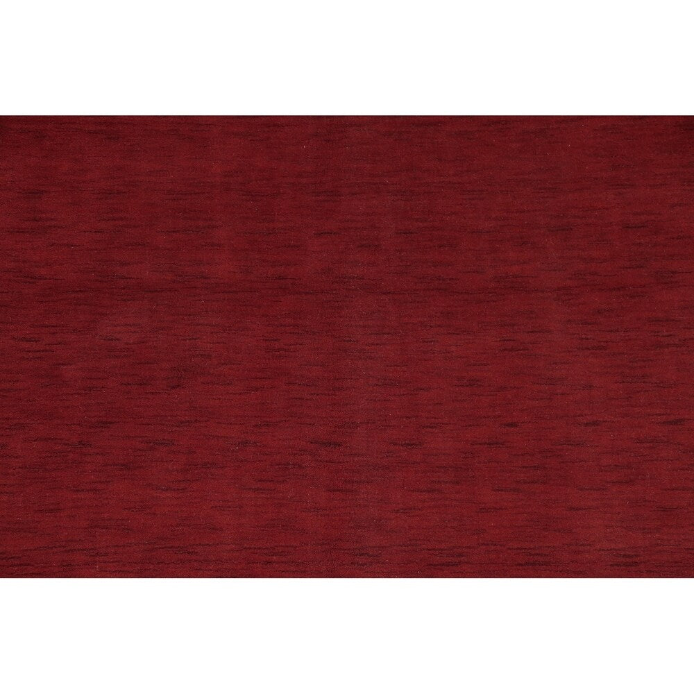 Gabbeh Contemporary Abstract Hand-Knotted Wool Indian Area Rug - 11'6" x 8'5"