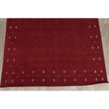 Gabbeh Contemporary Abstract Hand-Knotted Wool Indian Area Rug - 11'6" x 8'5"