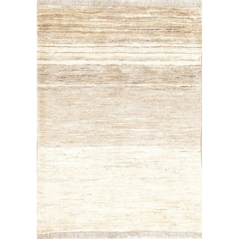Gabbeh Contemporary Hand Knotted Wool Persian Area Rug - 4'8" x 3'5"