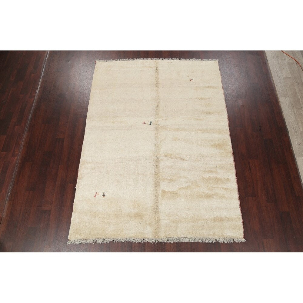 Gabbeh Contemporary Hand-Knotted Wool Persian Oriental Area Rug - 9'1" x 6'8"