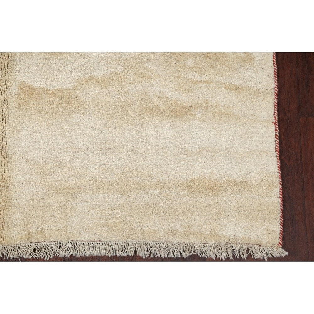 Gabbeh Contemporary Hand-Knotted Wool Persian Oriental Area Rug - 9'1" x 6'8"