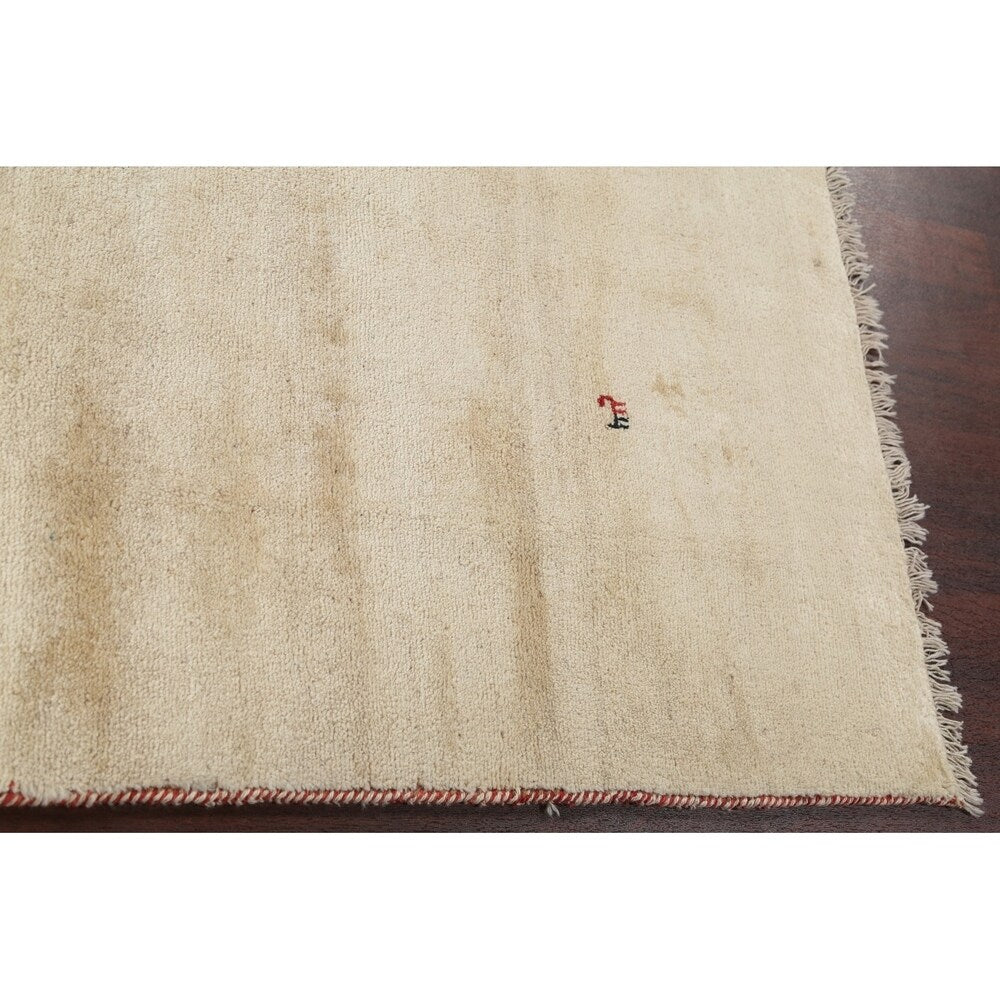 Gabbeh Contemporary Hand-Knotted Wool Persian Oriental Area Rug - 9'1" x 6'8"