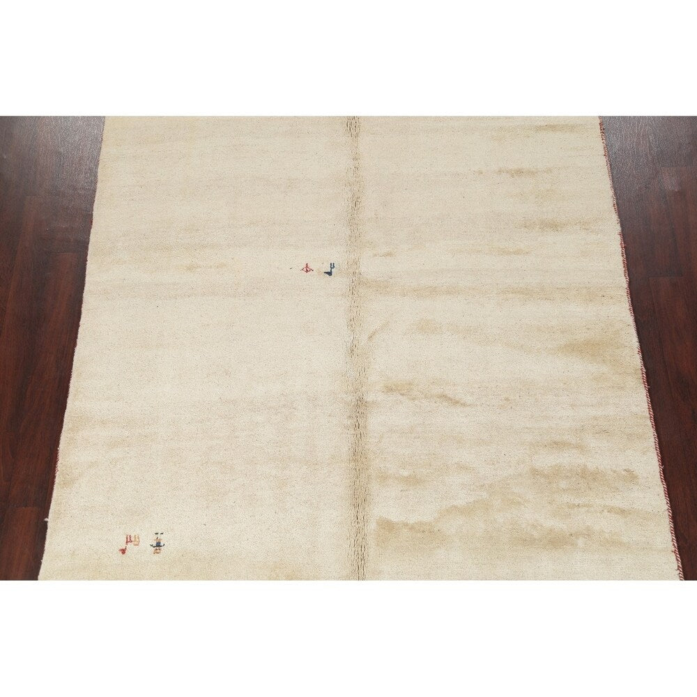 Gabbeh Contemporary Hand-Knotted Wool Persian Oriental Area Rug - 9'1" x 6'8"