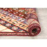 Gabbeh Geometric Hand Knotted Wool Persian Area Rug - 4'6" x 3'3"