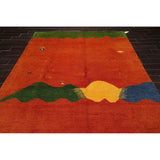 Gabbeh Hand Knotted Wool Oriental Area Rug (8'x10') - 8' x 10'