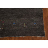 Gabbeh Indian Area Rug Hand-Knotted Wool Carpet - 5'0"x 7'8"