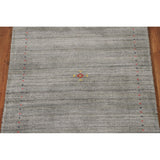 Gabbeh Indian Area Rug Hand-knotted Accent Wool Carpet - 2'10"x 4'10"