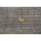 Gabbeh Indian Area Rug Hand-knotted Accent Wool Carpet - 2'10"x 4'10"