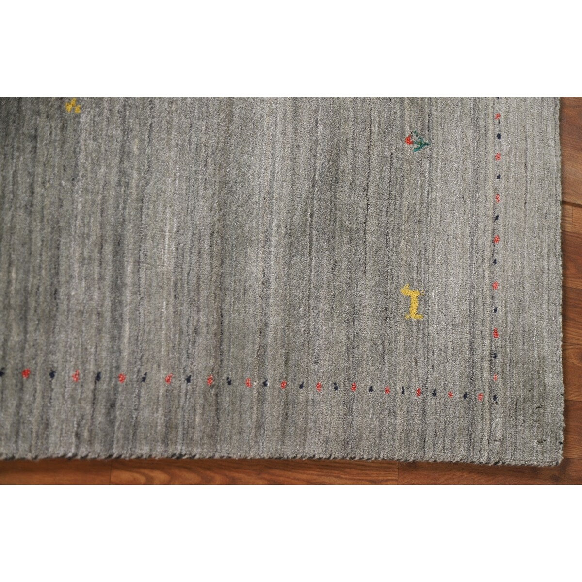 Gabbeh Indian Area Rug Hand-knotted Accent Wool Carpet - 2'10"x 4'10"