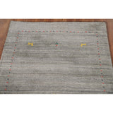 Gabbeh Indian Area Rug Hand-knotted Accent Wool Carpet - 2'10"x 4'10"