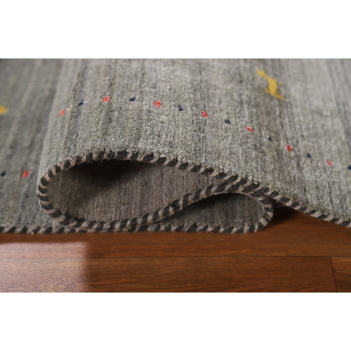 Gabbeh Indian Area Rug Hand-knotted Accent Wool Carpet - 2'10"x 4'10"