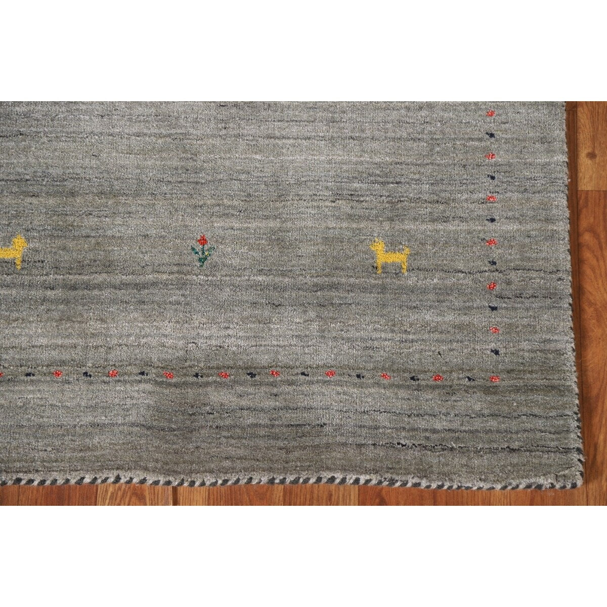 Gabbeh Indian Area Rug Hand-knotted Accent Wool Carpet - 2'10"x 4'10"