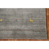 Gabbeh Indian Area Rug Hand-knotted Accent Wool Carpet - 2'10"x 4'10"