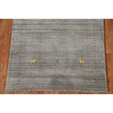 Gabbeh Indian Area Rug Hand-knotted Accent Wool Carpet - 2'10"x 4'10"