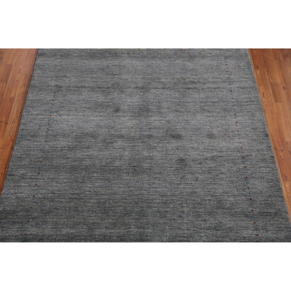Gabbeh Indian Area Rug Handmade Grey Tribal Wool Carpet - 5'5" x 7'6"