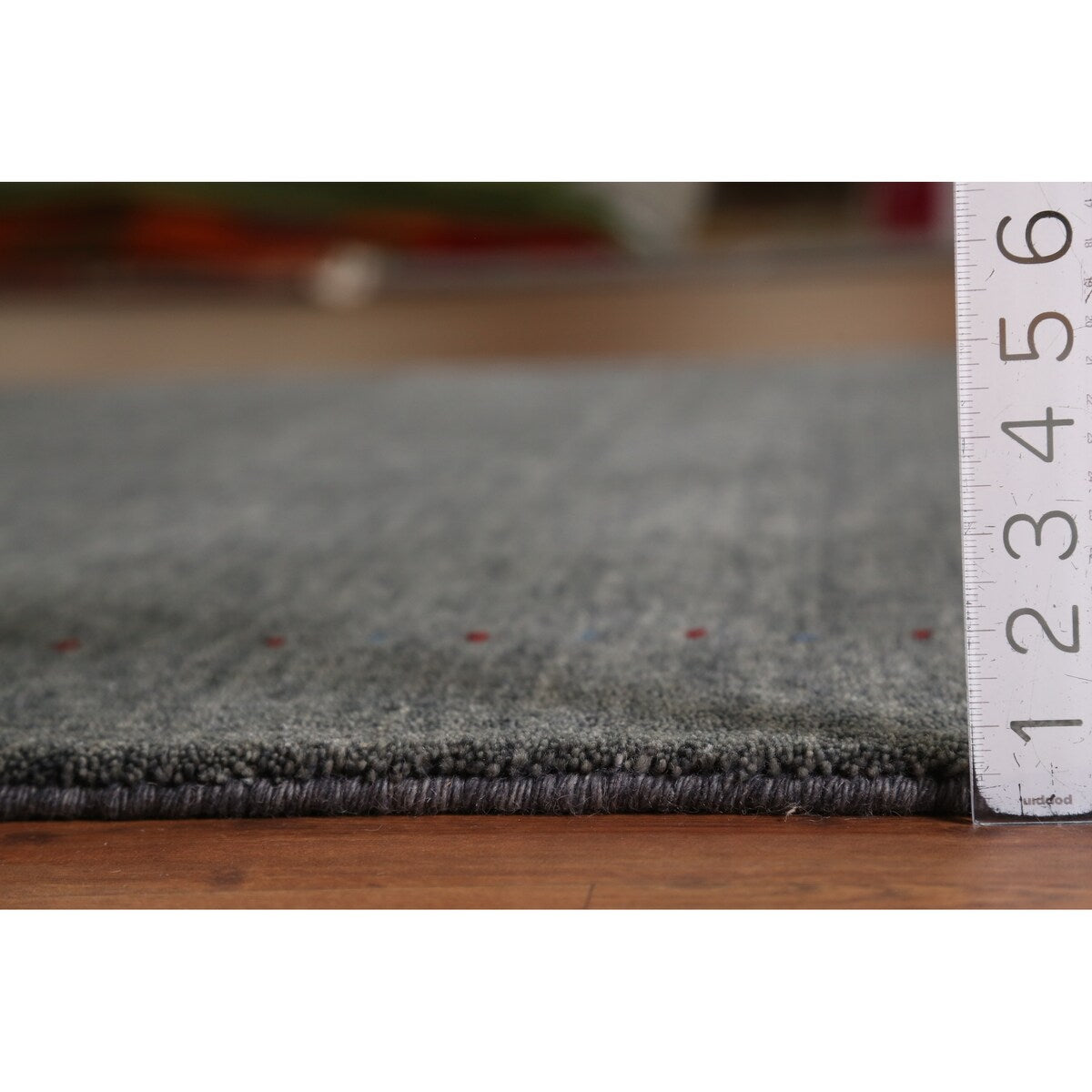 Gabbeh Indian Area Rug Handmade Grey Tribal Wool Carpet - 5'5" x 7'6"