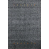 Gabbeh Indian Area Rug Handmade Grey Tribal Wool Carpet - 5'5" x 7'6"