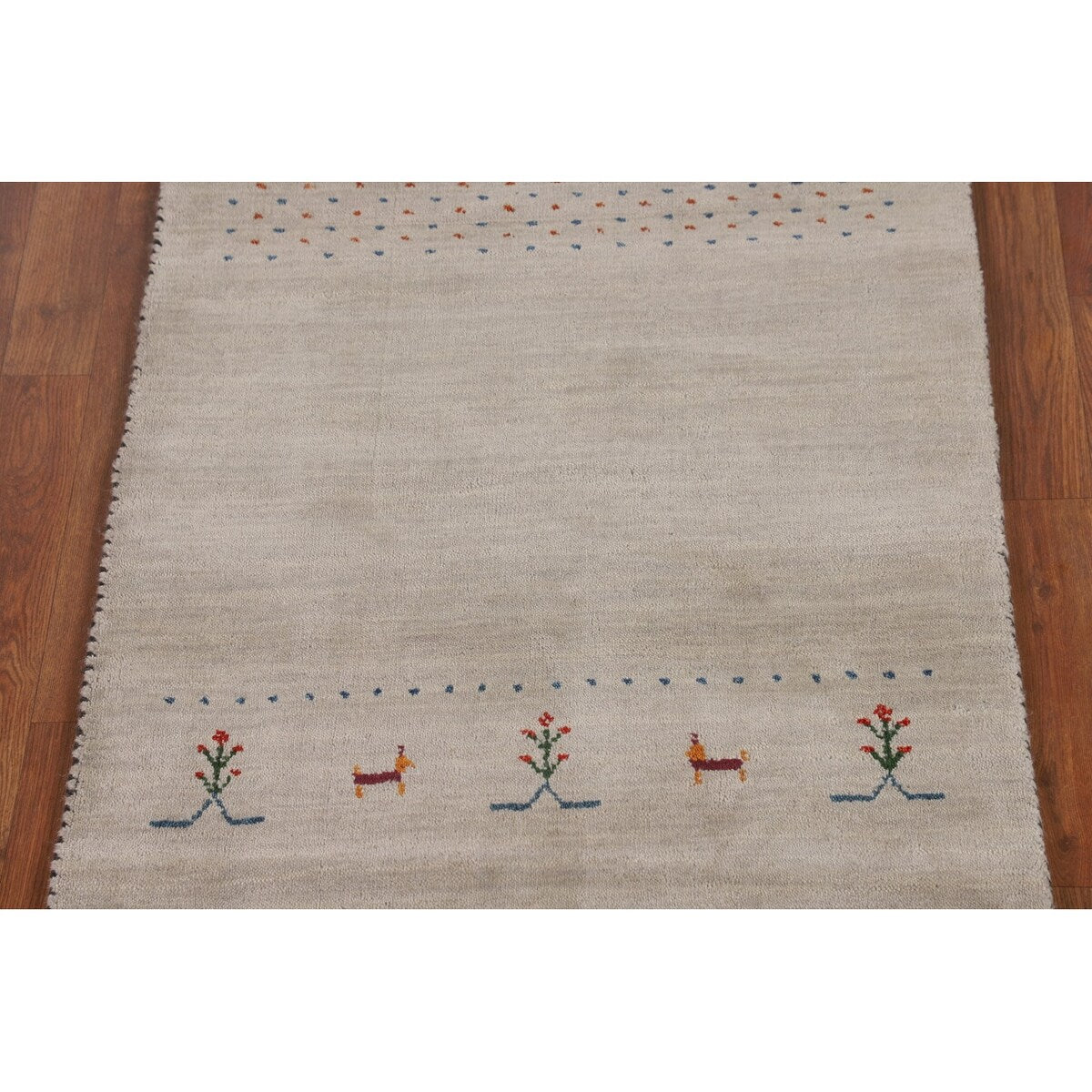 Gabbeh Indian Runner Rug Hand-Knotted Oriental Tribal Wool Carpet - 2'7"x 9'7"