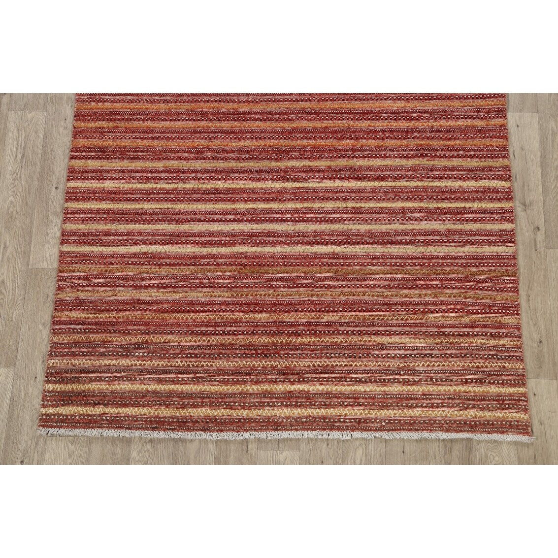 Gabbeh Kashkoli Oriental Modern Area Rug Wool Handmade Foyer Carpet - 5'3" x 8'1"