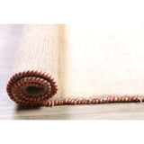 Gabbeh Modern Solid Hand Made Wool Persian Small Area Rug - 4'2" x 2'7"
