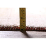 Gabbeh Modern Solid Hand Made Wool Persian Small Area Rug - 4'2" x 2'7"