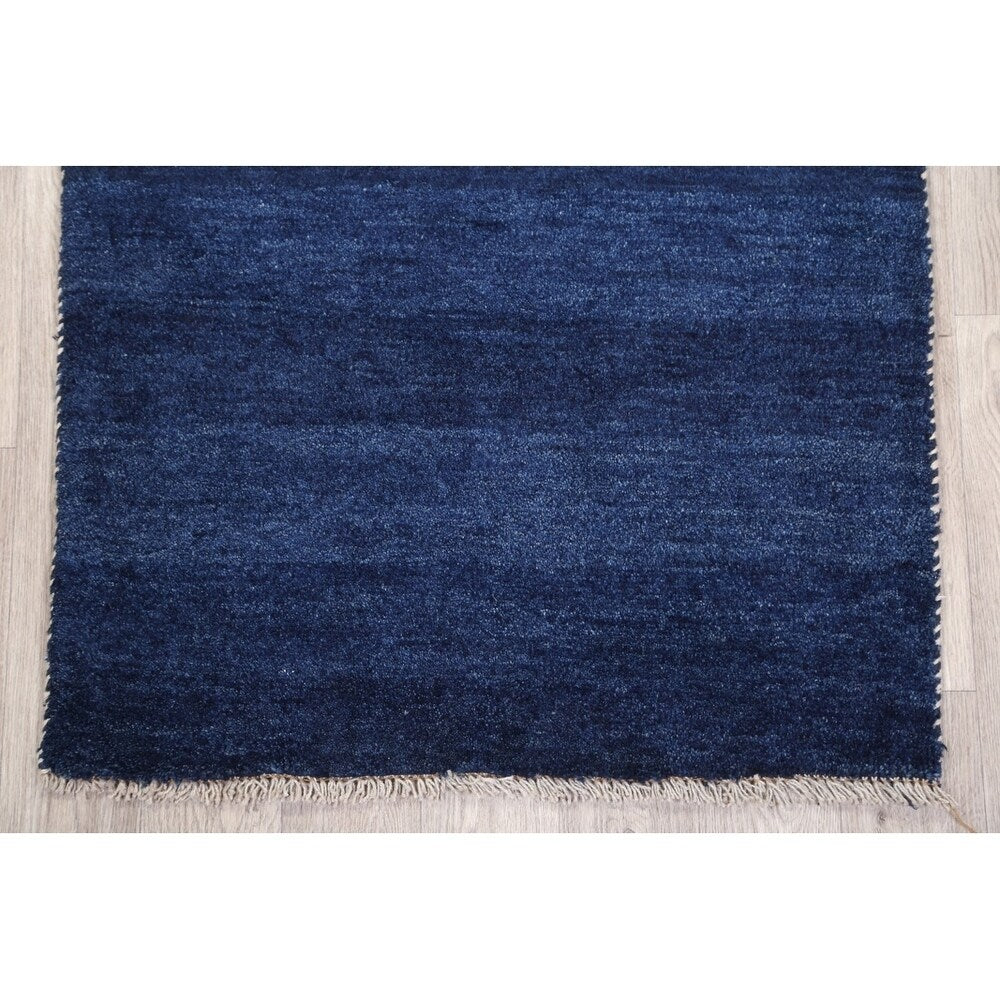Gabbeh Modern Tribal Hand Knotted Wool Persian Area Rug - 4'9" x 3'1"