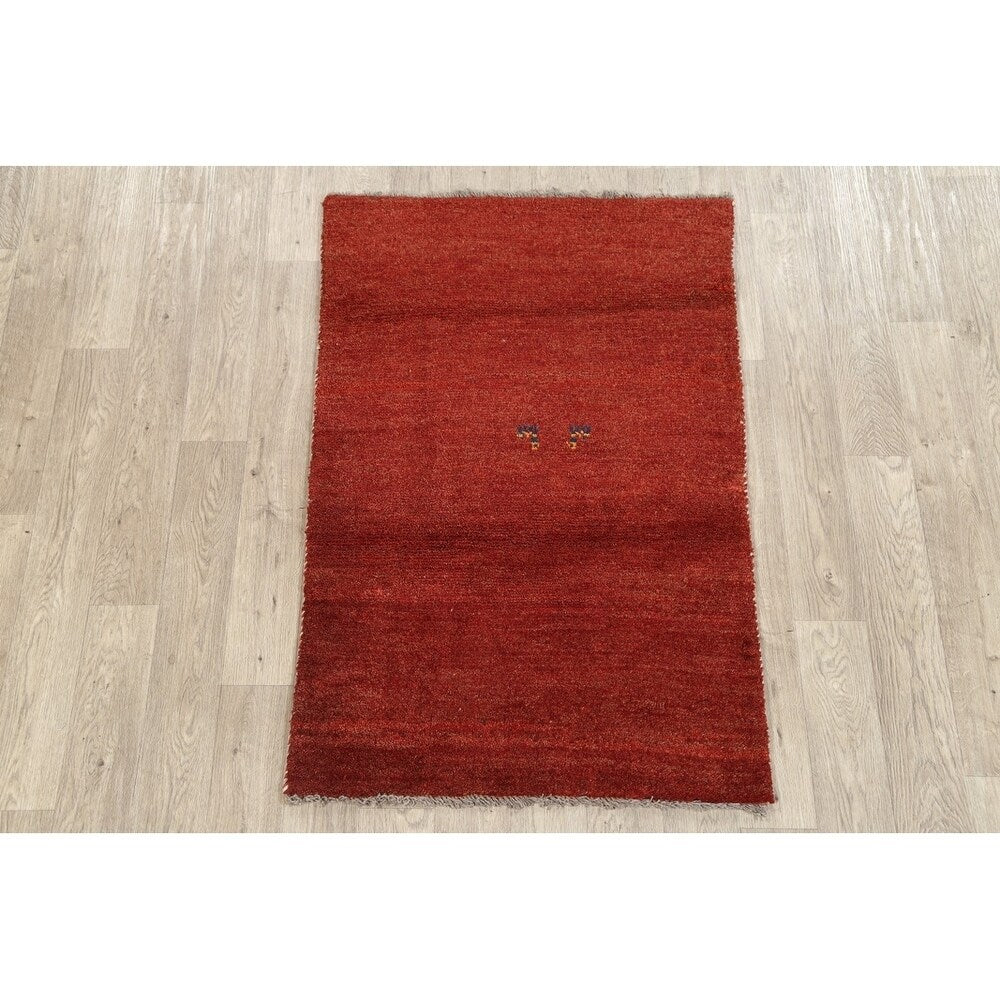 Gabbeh Modern Tribal Hand Made Wool Persian Area Rug - 4'6" x 3'1"