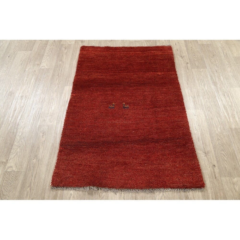 Gabbeh Modern Tribal Hand Made Wool Persian Area Rug - 4'6" x 3'1"