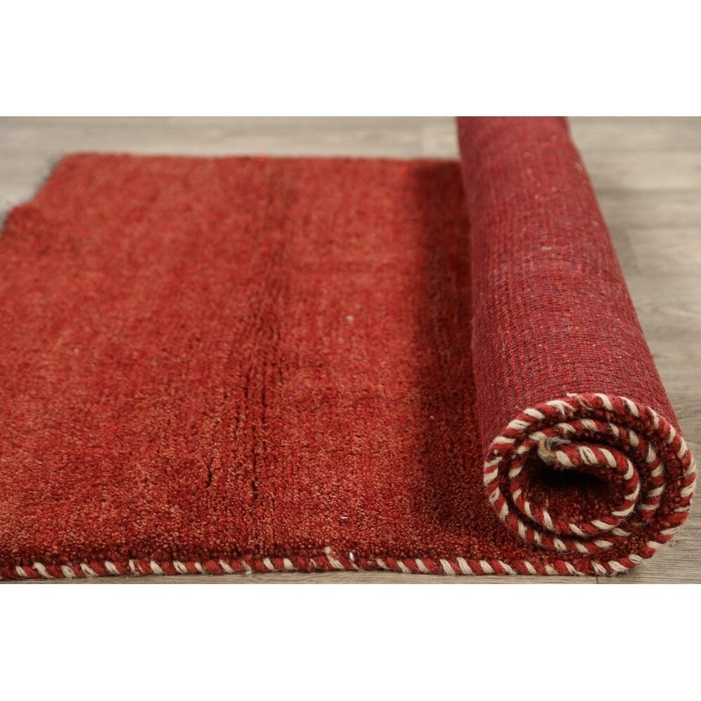 Gabbeh Modern Tribal Hand Made Wool Persian Area Rug - 4'6" x 3'1"