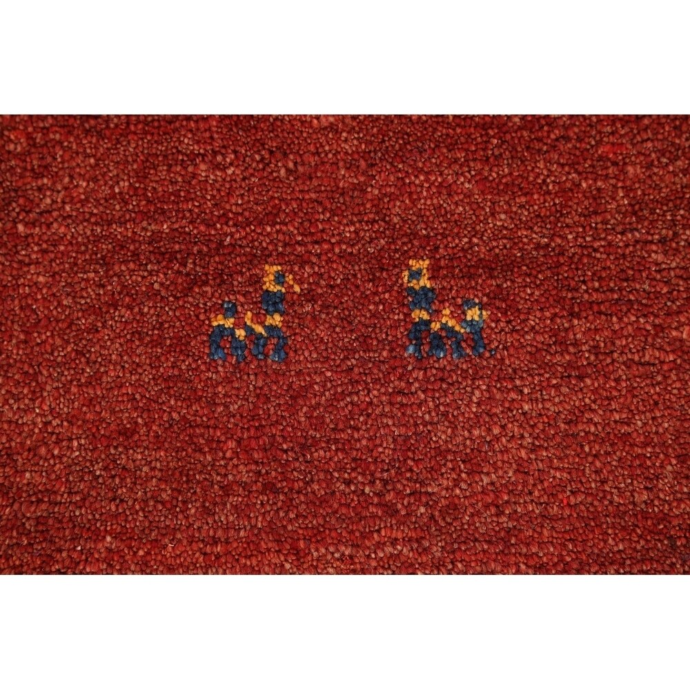 Gabbeh Modern Tribal Hand Made Wool Persian Area Rug - 4'6" x 3'1"