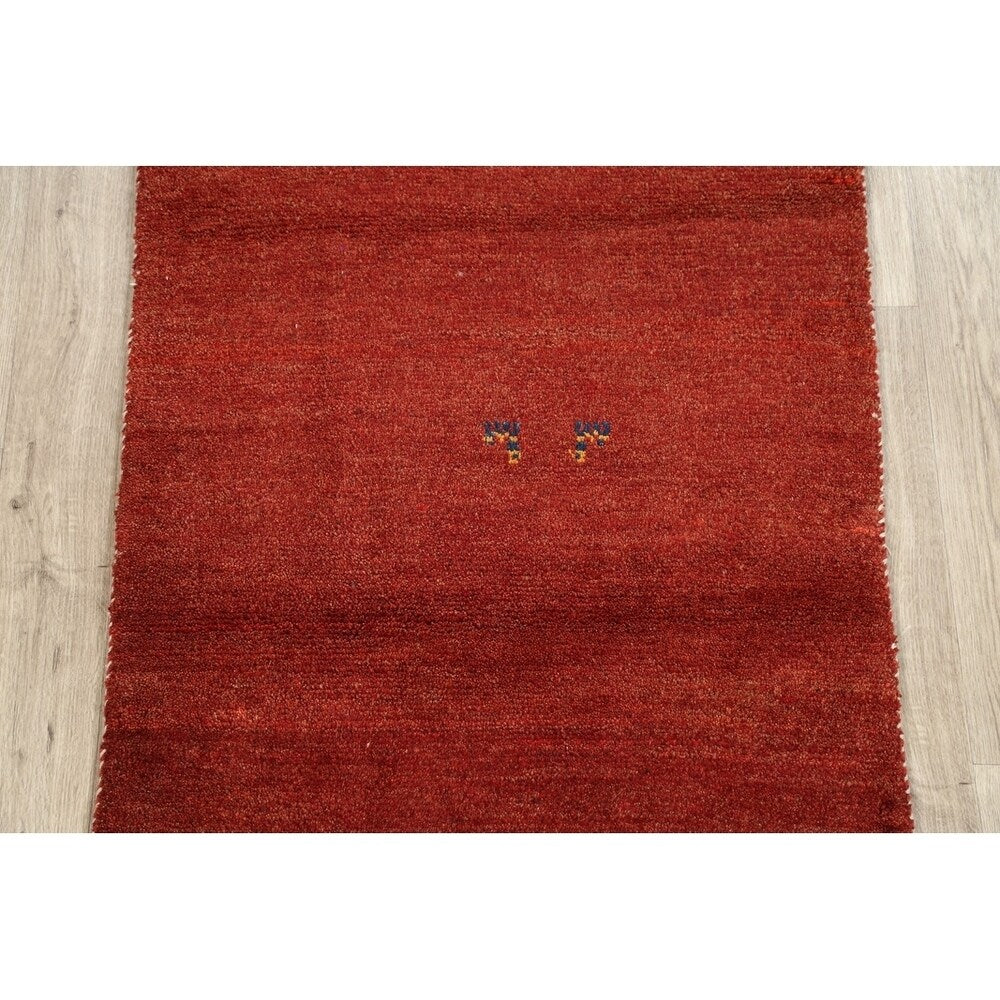 Gabbeh Modern Tribal Hand Made Wool Persian Area Rug - 4'6" x 3'1"