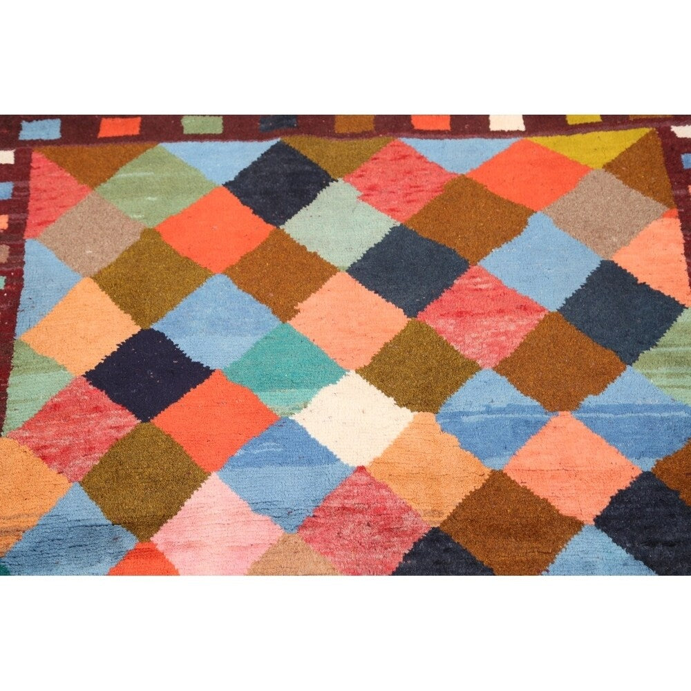 Gabbeh Modern Tribal Hand Made Wool Persian Area Rug - 5'3" x 3'10"