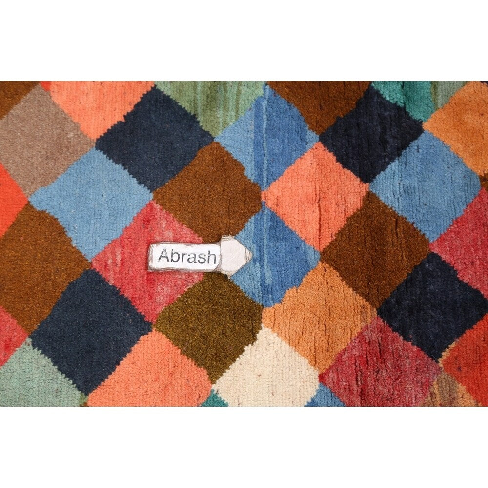Gabbeh Modern Tribal Hand Made Wool Persian Area Rug - 5'3" x 3'10"