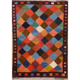 Gabbeh Modern Tribal Hand Made Wool Persian Area Rug - 5'3" x 3'10"
