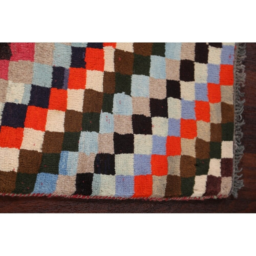 Gabbeh Modern Tribal Handmade Wool Persian Small Area Rug - 3'11" x 2'10"