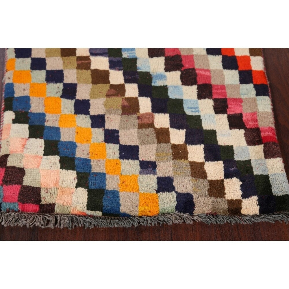 Gabbeh Modern Tribal Handmade Wool Persian Small Area Rug - 3'11" x 2'10"