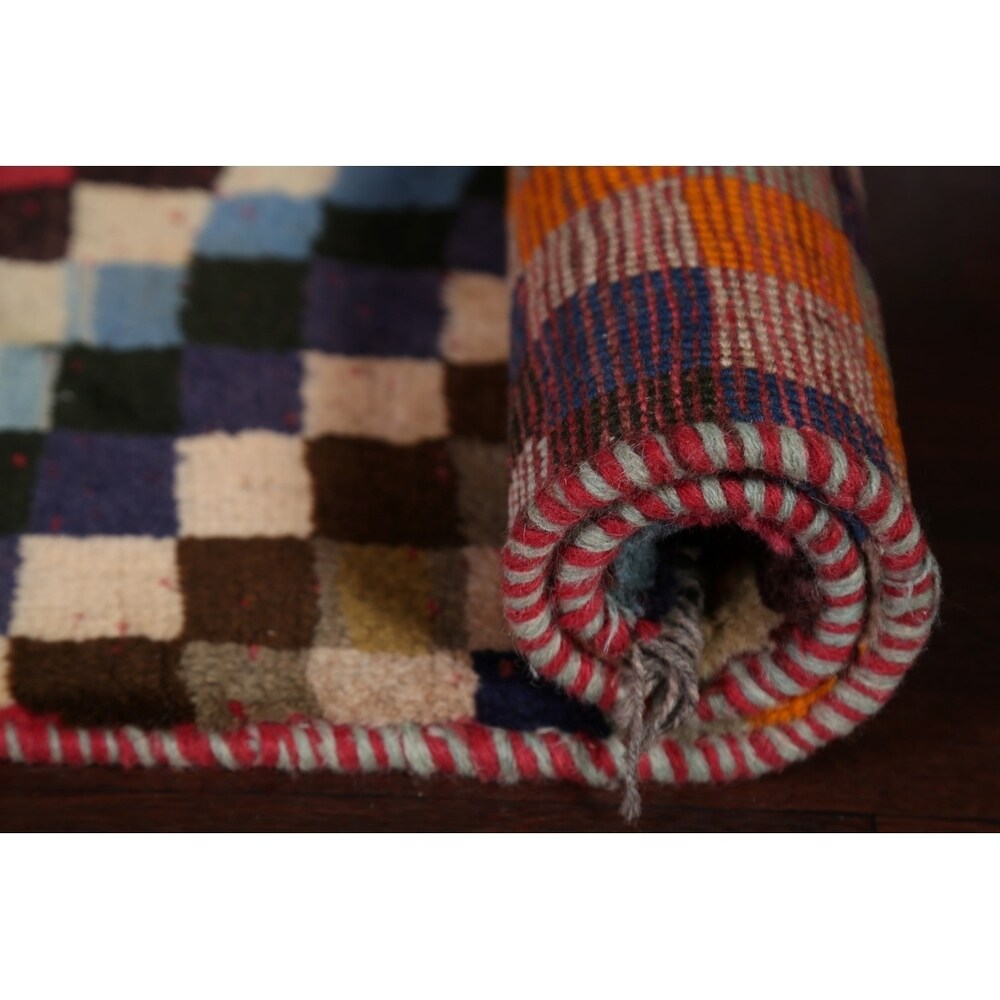 Gabbeh Modern Tribal Handmade Wool Persian Small Area Rug - 3'11" x 2'10"