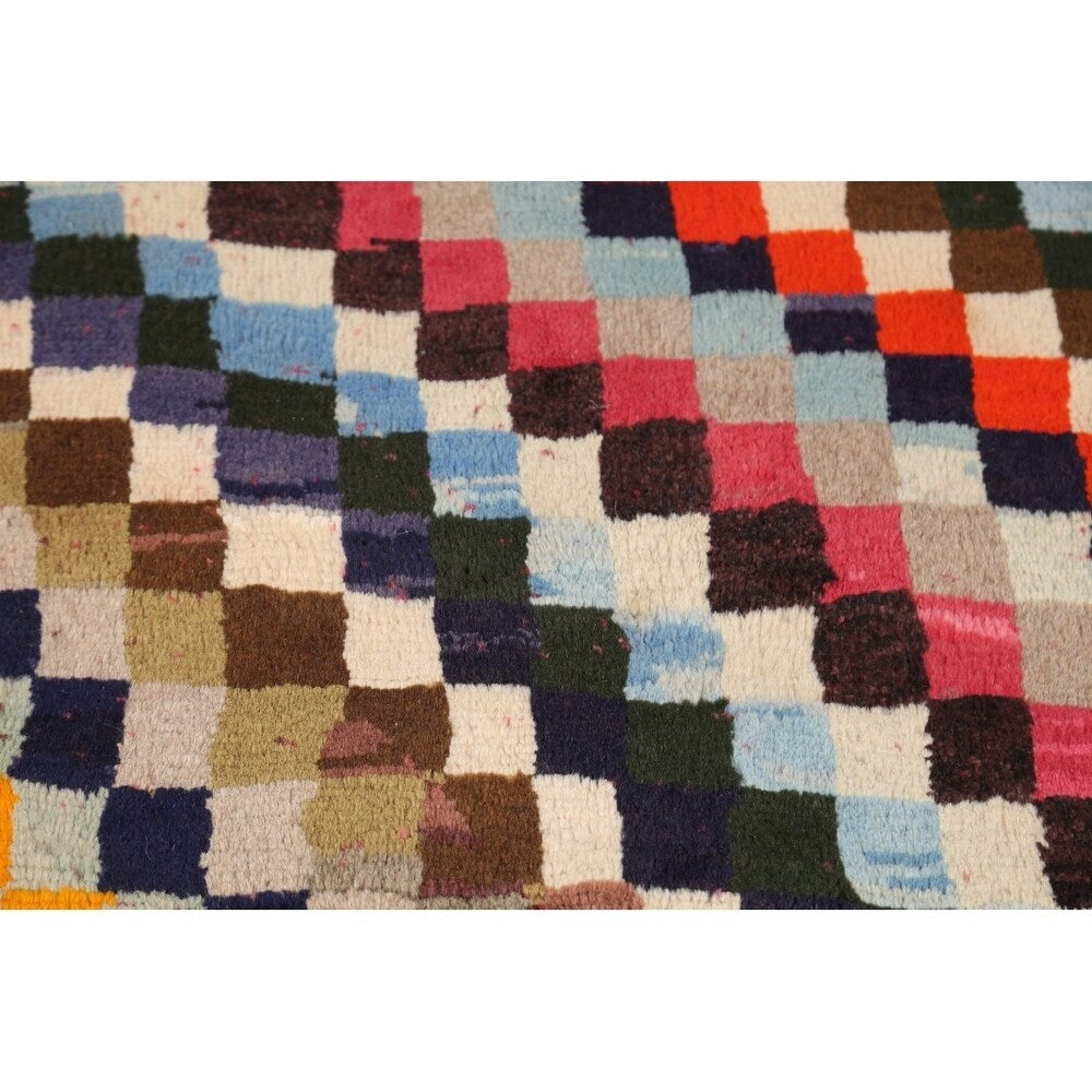 Gabbeh Modern Tribal Handmade Wool Persian Small Area Rug - 3'11" x 2'10"