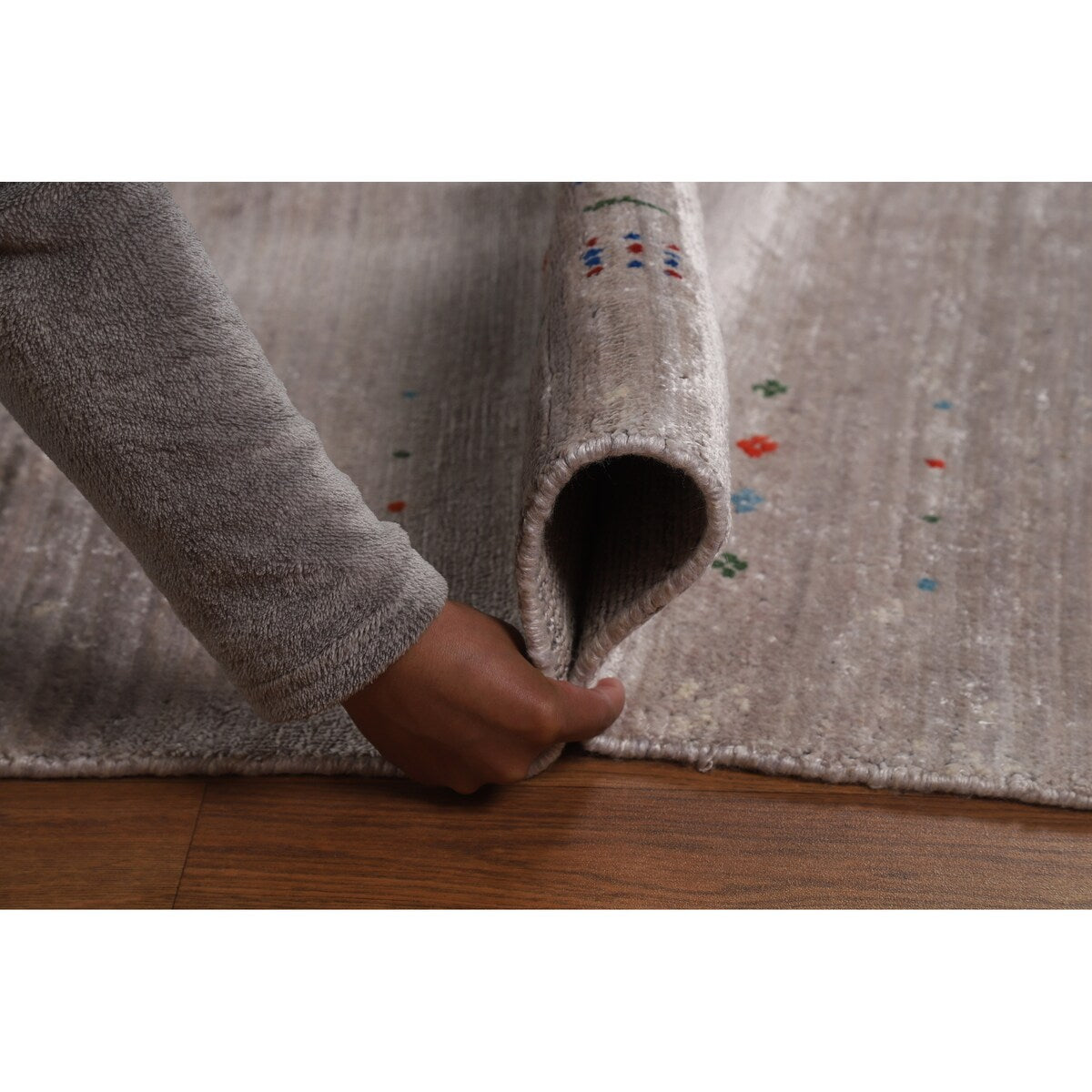 Gabbeh Oriental Area Rug Handmade Living Room Silk Carpet - 8'11" x 11'7"