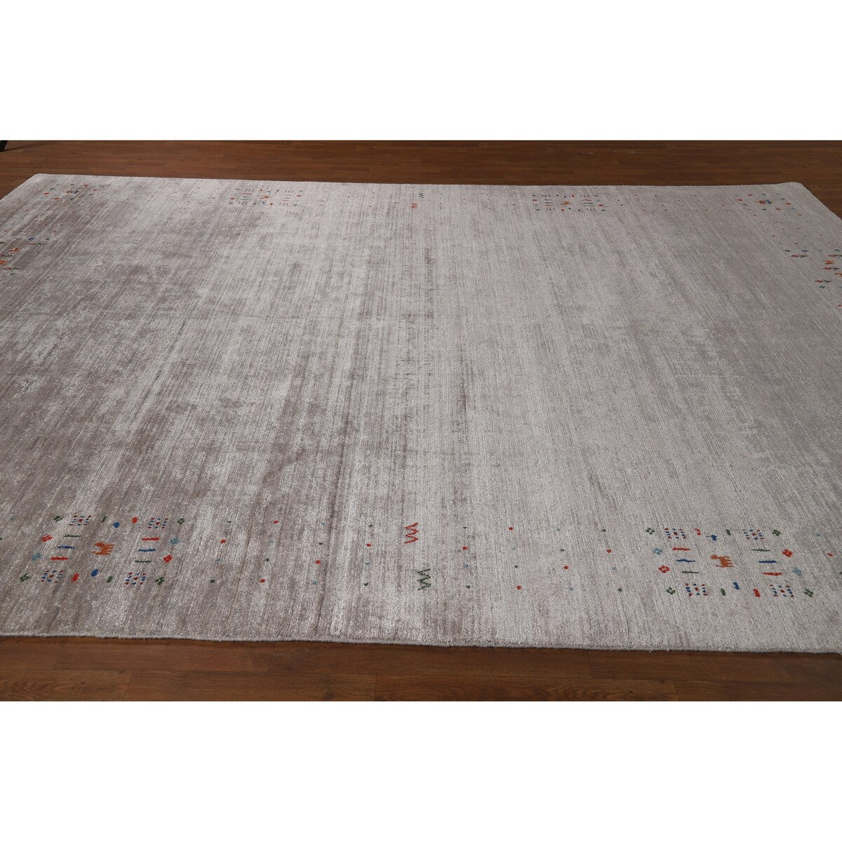 Gabbeh Oriental Area Rug Handmade Living Room Silk Carpet - 8'11" x 11'7"