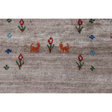 Gabbeh Oriental Area Rug Handmade Living Room Silk Carpet - 8'11" x 11'7"