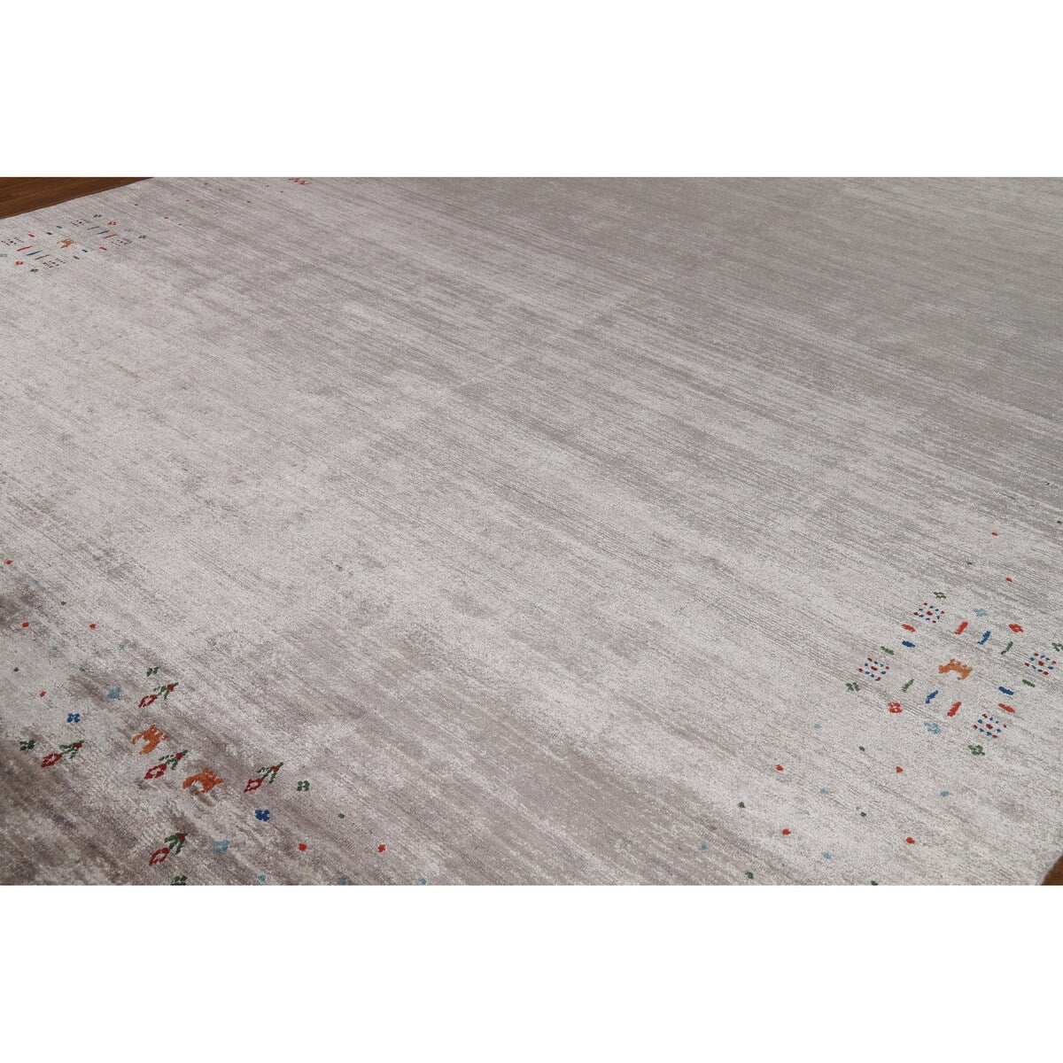 Gabbeh Oriental Area Rug Handmade Living Room Silk Carpet - 8'11" x 11'7"