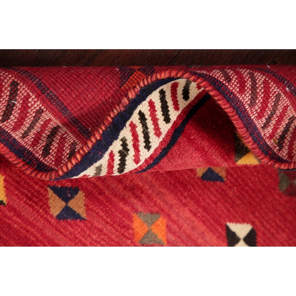 Gabbeh Oriental Hand Knotted Wool Persian Rug - 8'5" x 3'2" Runner