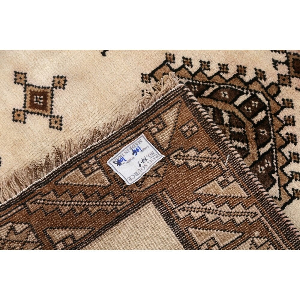 Gabbeh Shiraz Hand Knotted Wool Persian Modern Area Rug Tribal Carpet - 6'4" x 3'6"